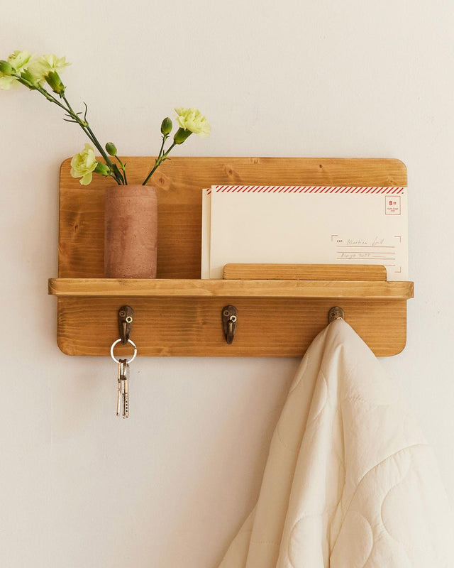 Penjador de paret fusta massissa d'avet Nus