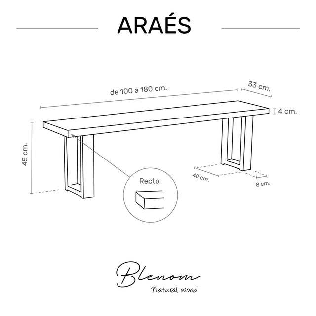 Araés Straight Edge Bench