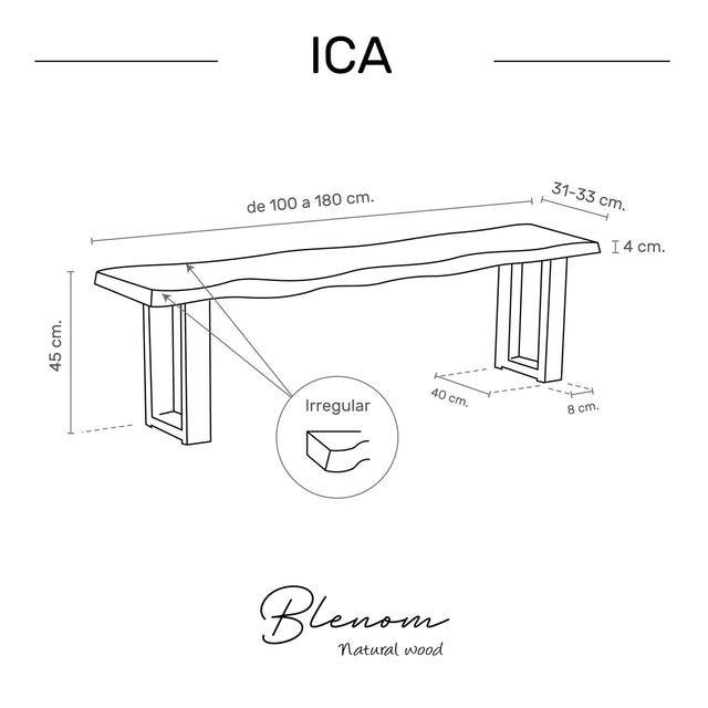 Banco Ica de canto Irregular