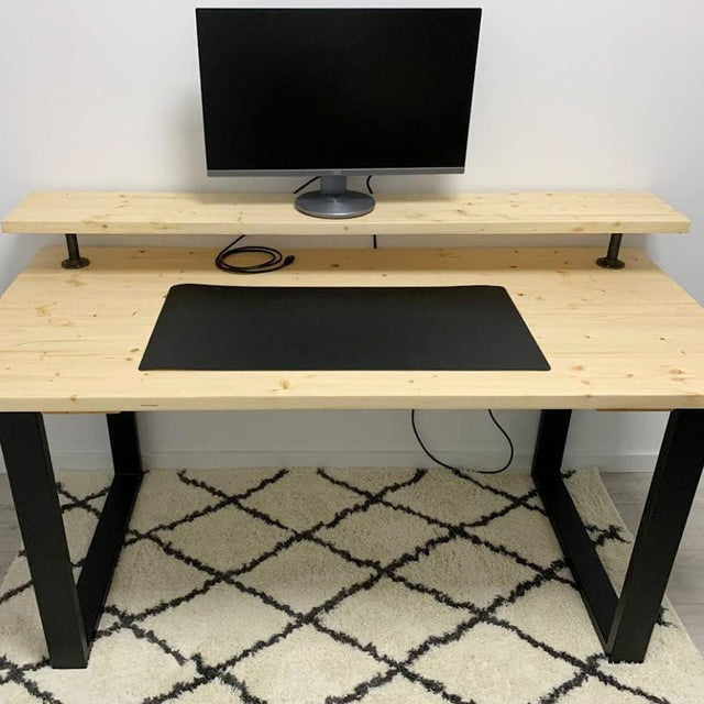 Escritorio Jalo de canto Recto con estante