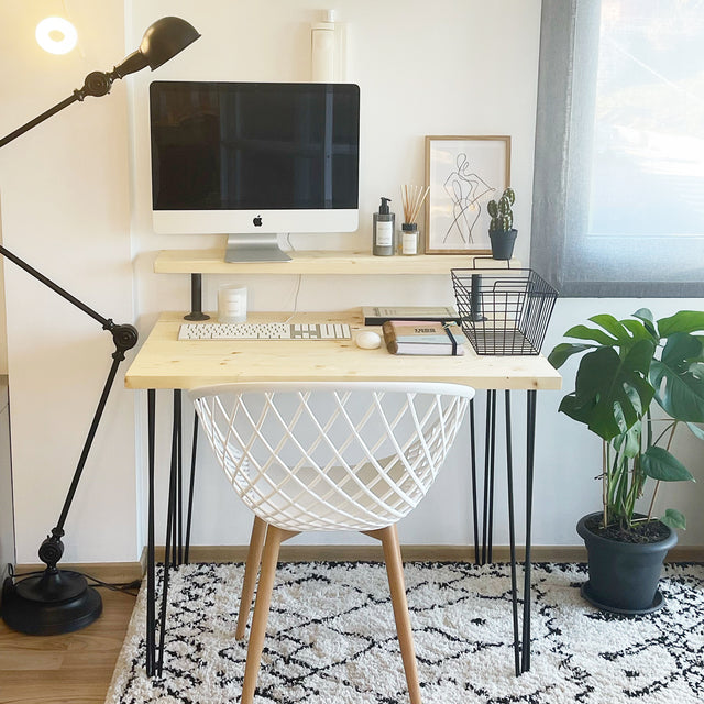 Escritorio Oniro de canto Recto con estante