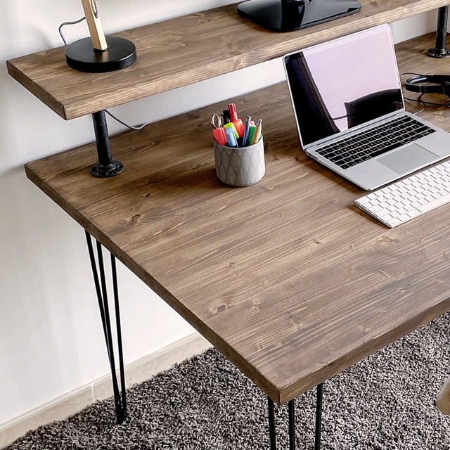 Escritorio Oniro de canto Recto con estante