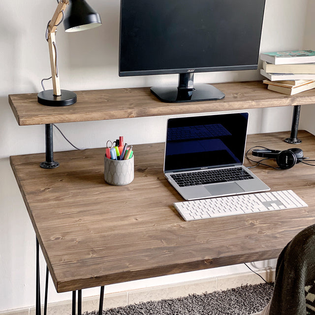 Escritorio Oniro de canto Recto con estante