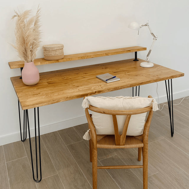 Escritorio Oniro de canto Recto con estante