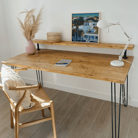 Oniro Straight edge desk with shelf