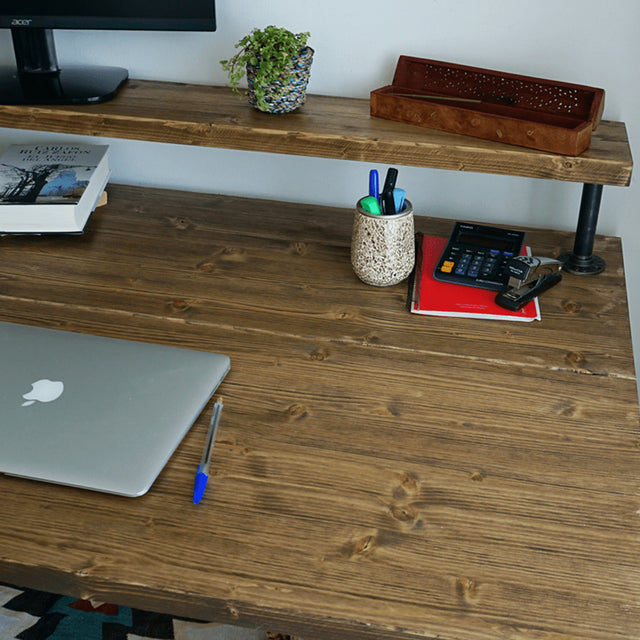 Escritorio Oniro de canto Recto con estante