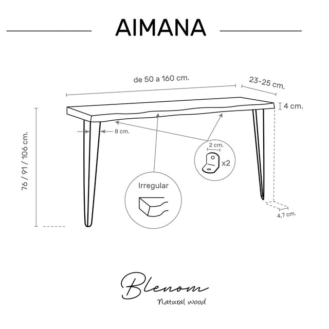 Aimana Hall Console with Irregular edge