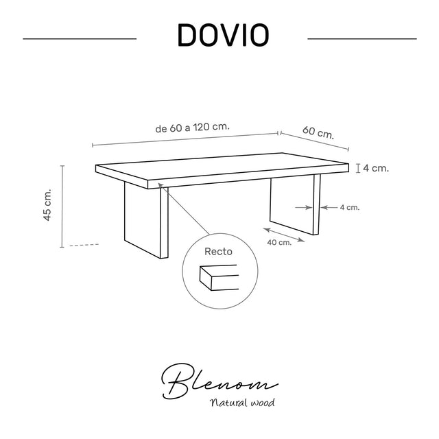Dovio Straight edge table