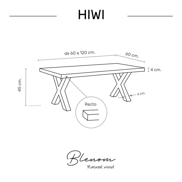 Hiwi Straight edge table