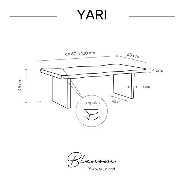 Mesa Yari de canto Irregular