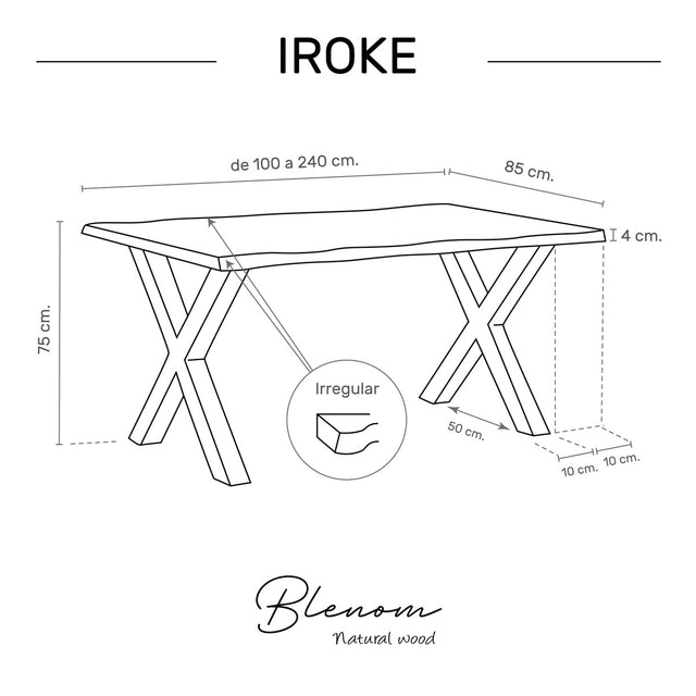 Mesa Iroke de canto Irregular