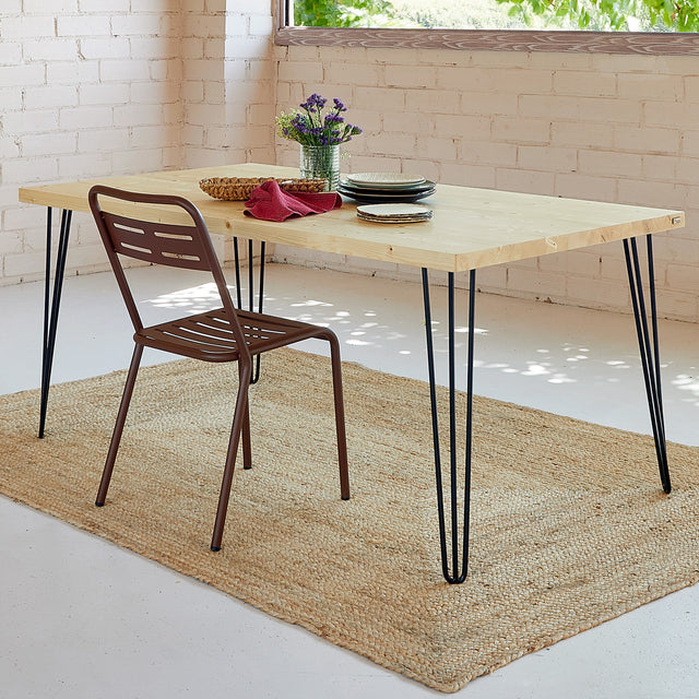 Mesa Tule de canto Recto