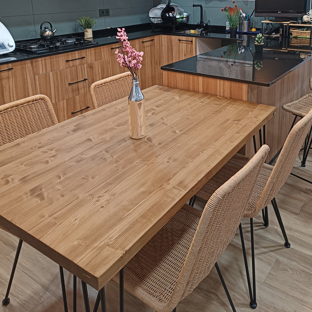 Mesa Tule de canto Recto