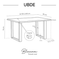 Mesa Ubde de canto Irregular