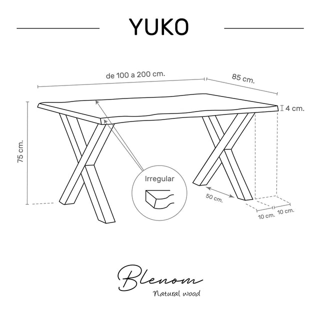 Mesa Yuko de canto Irregular