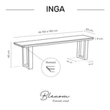 Banco Inga de canto Biselado