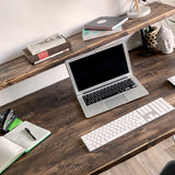 Desk Rustic Oniro envellit amb cançó recte amb prestatgeria