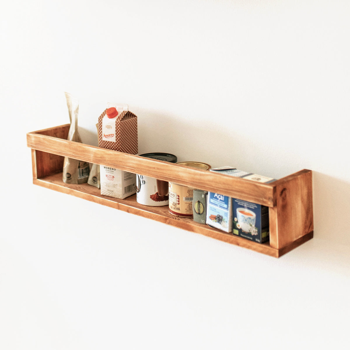 Wand-Gewürzregal Cuiba · Massivholz