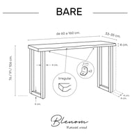 Recibidor o Barra de Cocina Bare de canto Irregular