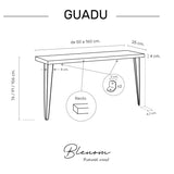 Consola Recibidor Guadu de canto Recto