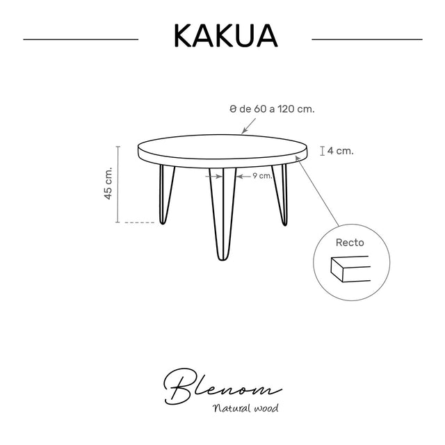 Table de kakua ronde