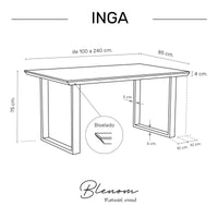 Mesa Inga de canto Biselado