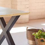Beveled edge Maku table