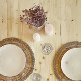 Beveled edge Maku table