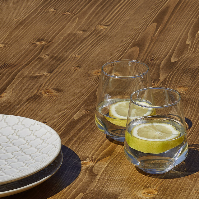Beveled edge Maku table